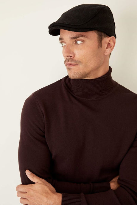 Taki | Cashmere English Beanie - Men's Flat Duck Model Hat - TryAladdin