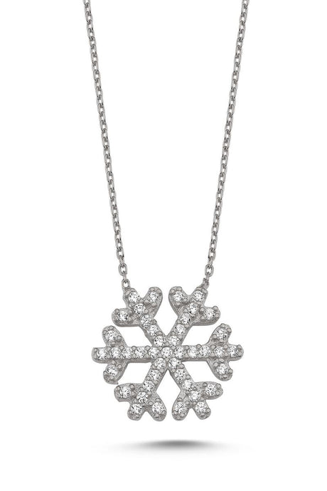 Taki | Snowflake Silver Necklace - TryAladdin