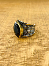 Women's Black Onyx Silver Ring - TryAladdin