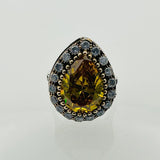 Women's Citrine Silver Ring - TryAladdin