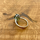 Women's Emerald Silver Ring - TryAladdin