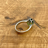 Women's Emerald Silver Ring - TryAladdin