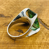 Women's Green Peridot Silver Ring - TryAladdin