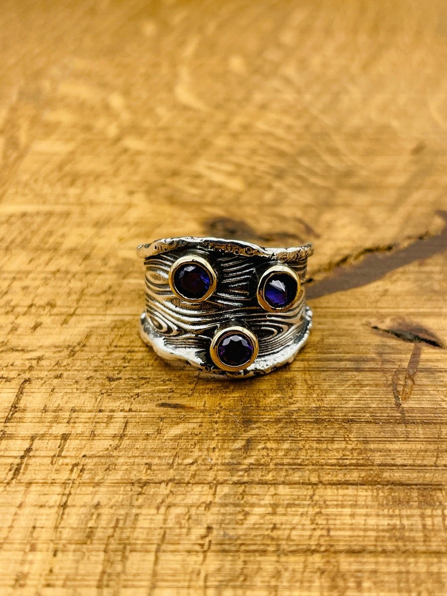 Women's Purple Amethyst Multi Stone Ring - TryAladdin