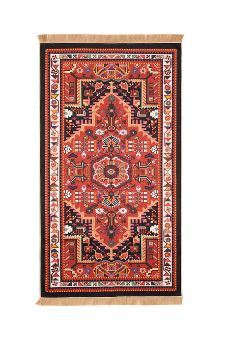 Bursa Ipek | Black Velvet Carpet Prayer Rug - TryAladdin