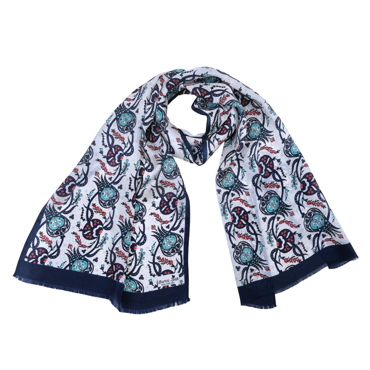 Sirali Lale Breathable Silk Scarf in Dark Slate Grey - TryAladdin