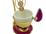 Lavina | Turkish Coffee Cup With Dangling Flower Design - TryAladdin