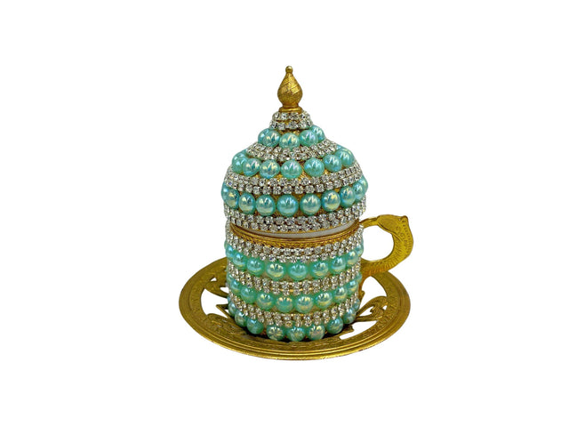 Lavina | Turkish Coffee Cup With Pearl Design - TryAladdin