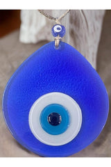 Blue Nazar Beaded Transparent Drop Pattern Handmade Wall Ornament - TryAladdin