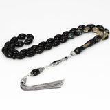 Tesbihevim | Amber Tasbih with Silver Kazaz Tassel - TryAladdin